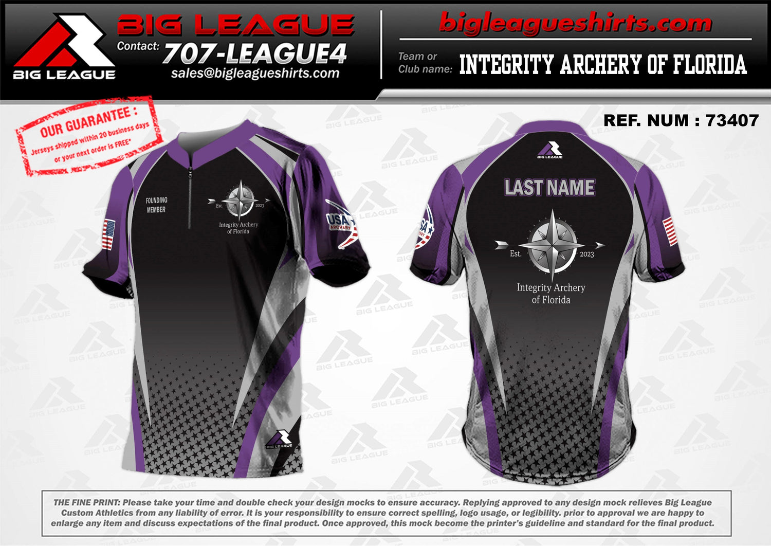 1/4 Zip - Black/ Purple
