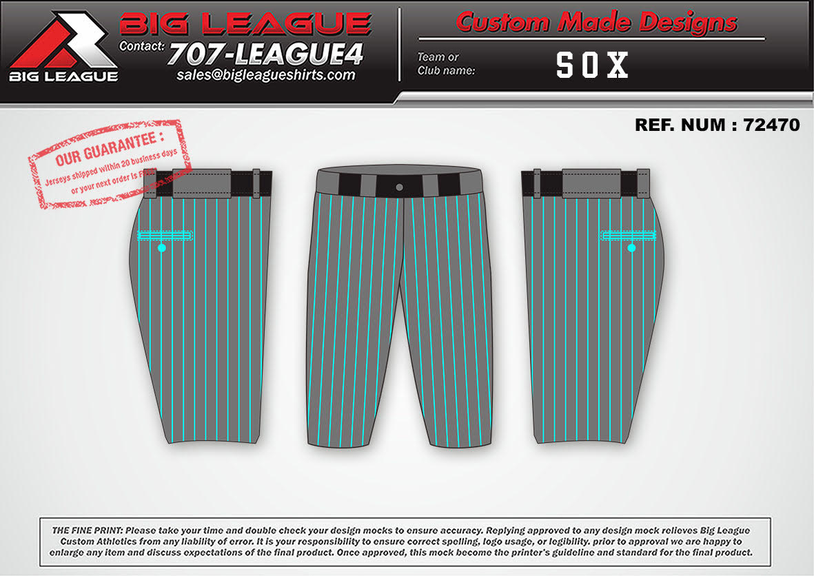 Grey Knickers (knee high) / Teal Pinstripe