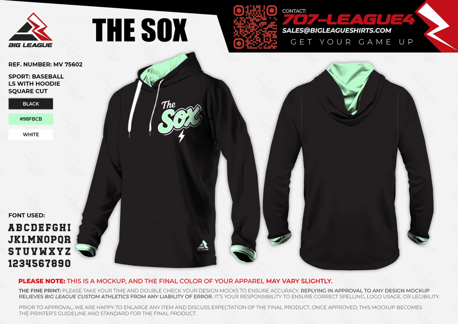 Hooded Long Sleeve / Mint