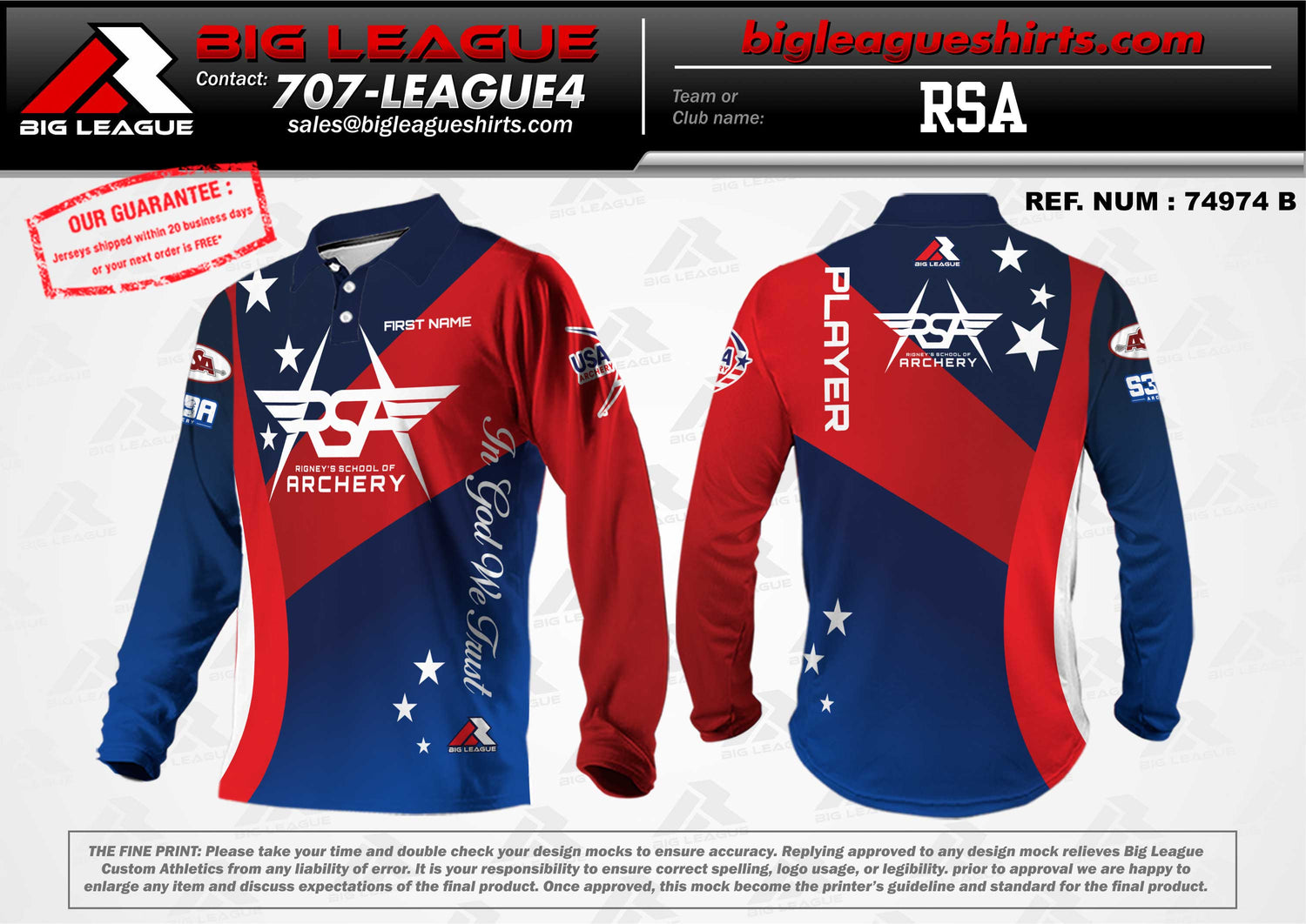 Long Sleeve Polo / Stars