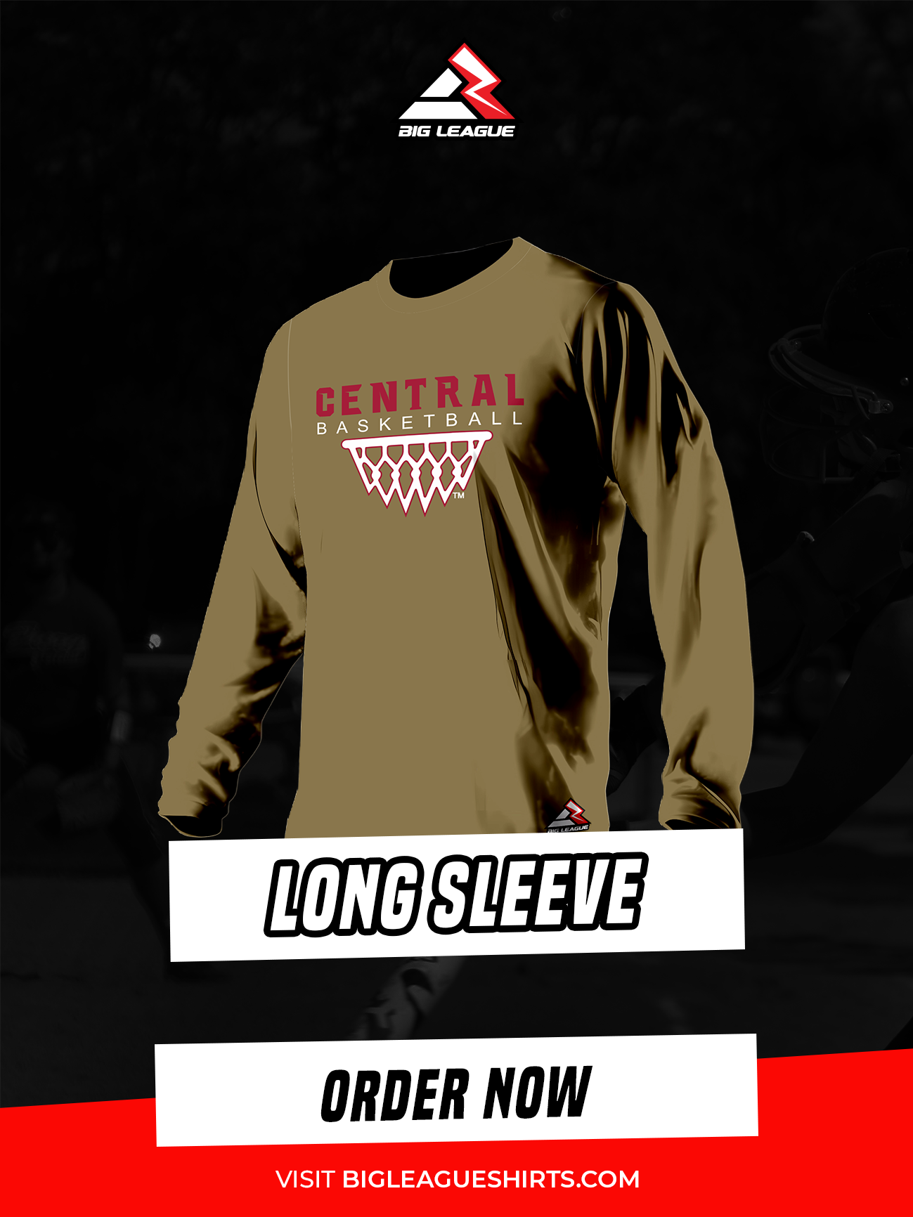 Central - LongSleeve T-Shirt / Gold