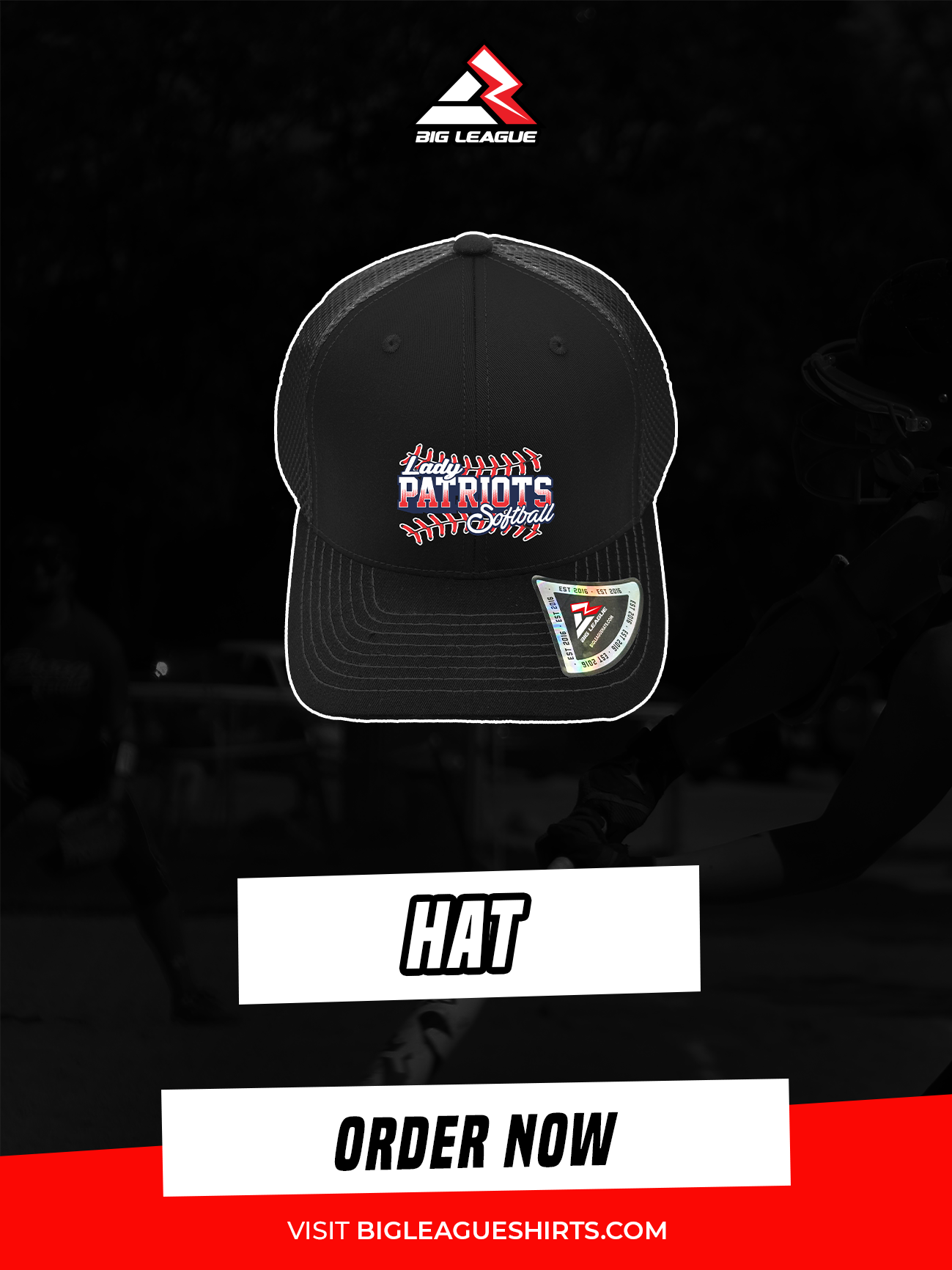 Hat (Flex Fit - Put Sizing in Notes (SM/MD - MD/LG - LG/XL. Min of 6) / Black