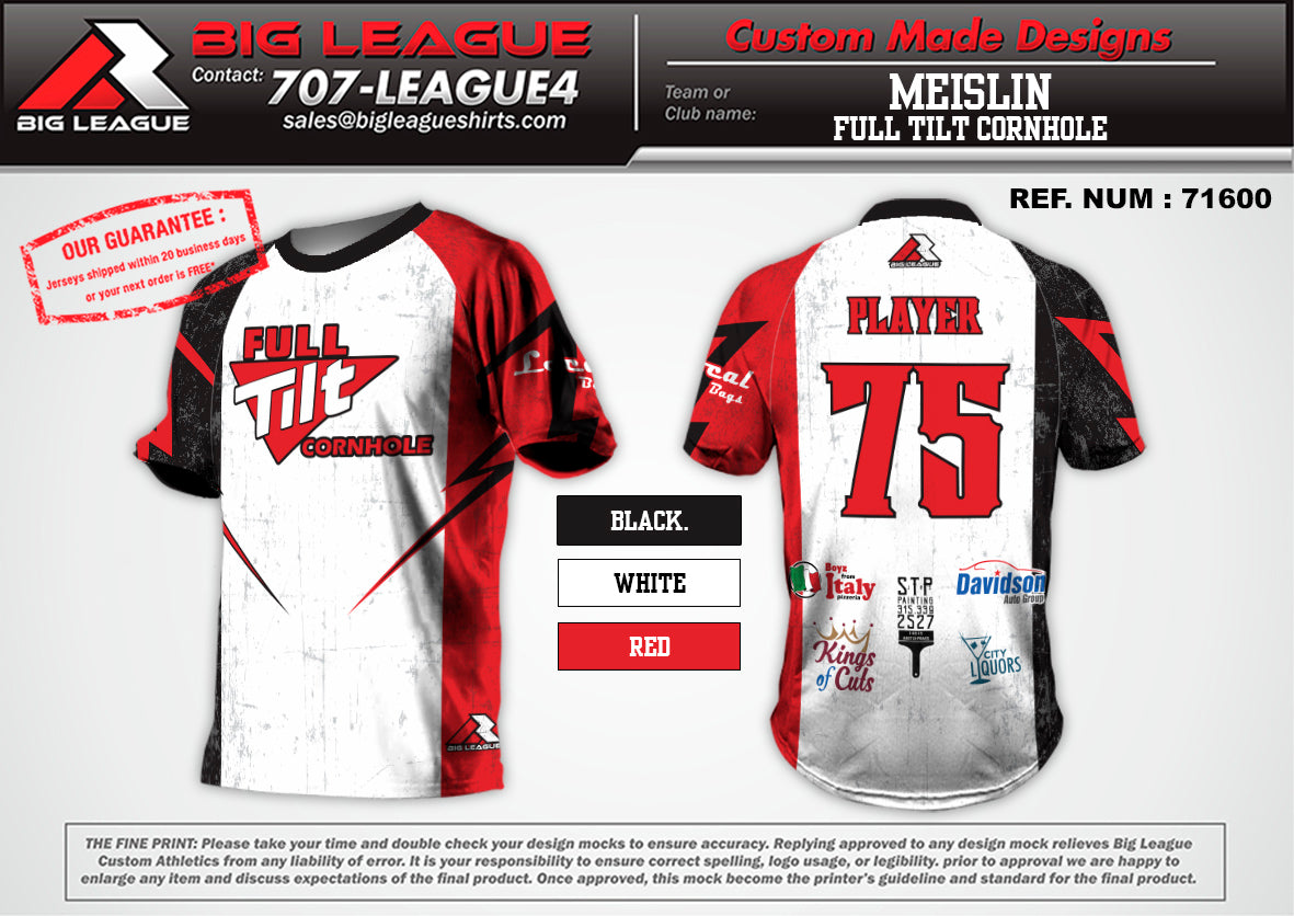 Standard Jersey - White w/ Red