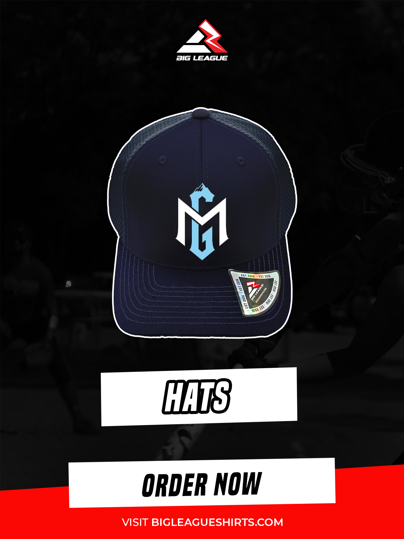 Hats (Minimum of 6) / Navy Hat Logo Style 1
