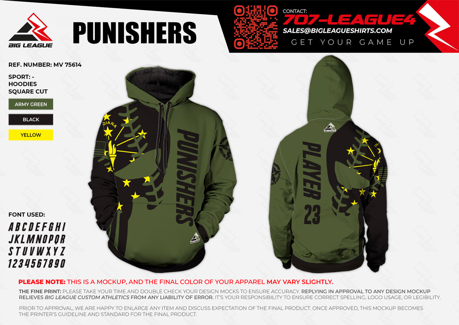 Hoodie / Army Green