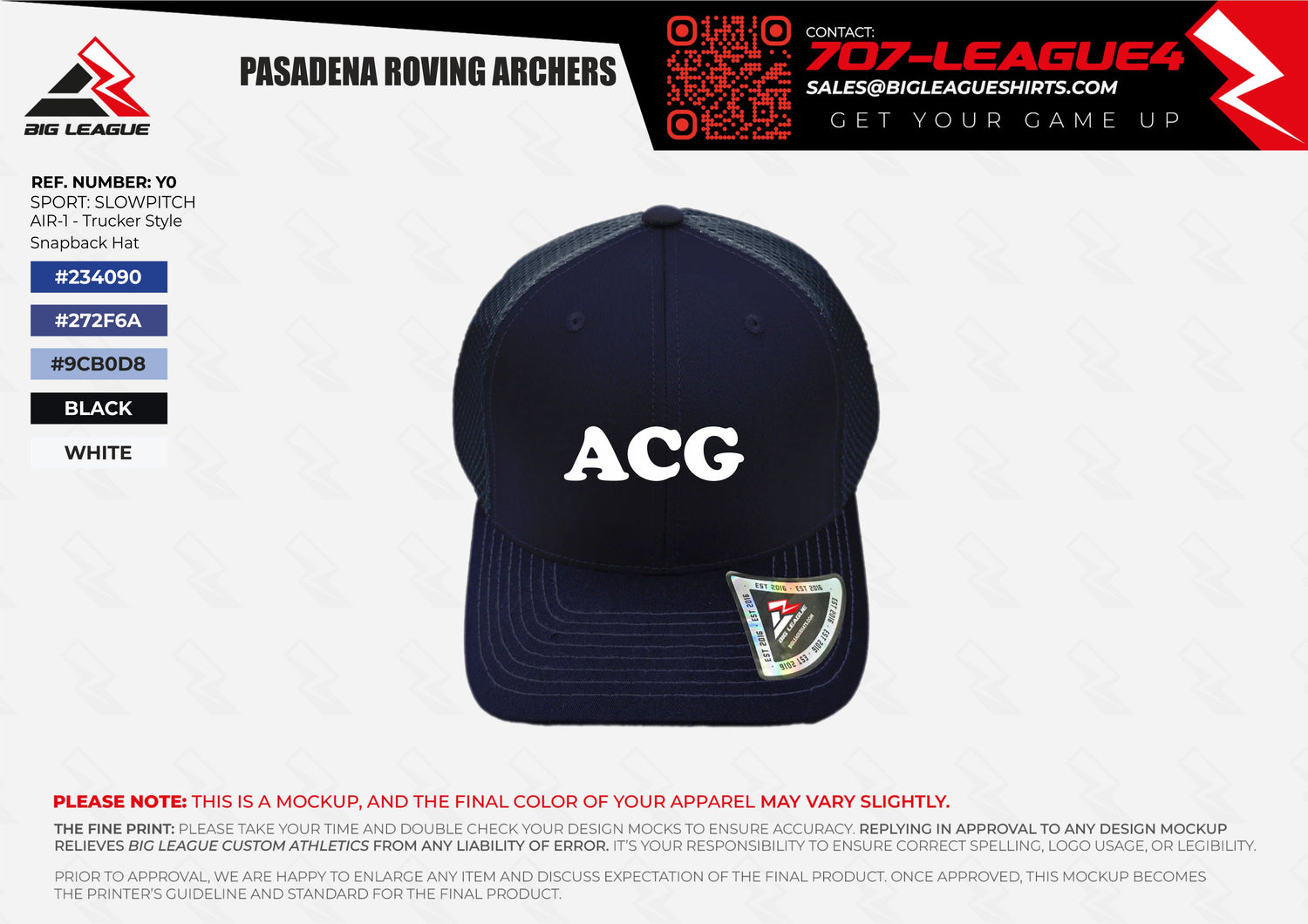 Hat (Minimum of 6) / Archers Jersey