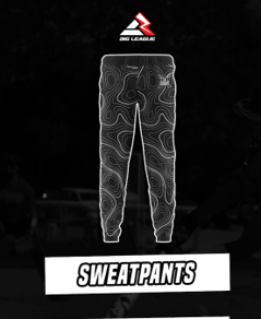 Contour lines Sweat Pants / Black
