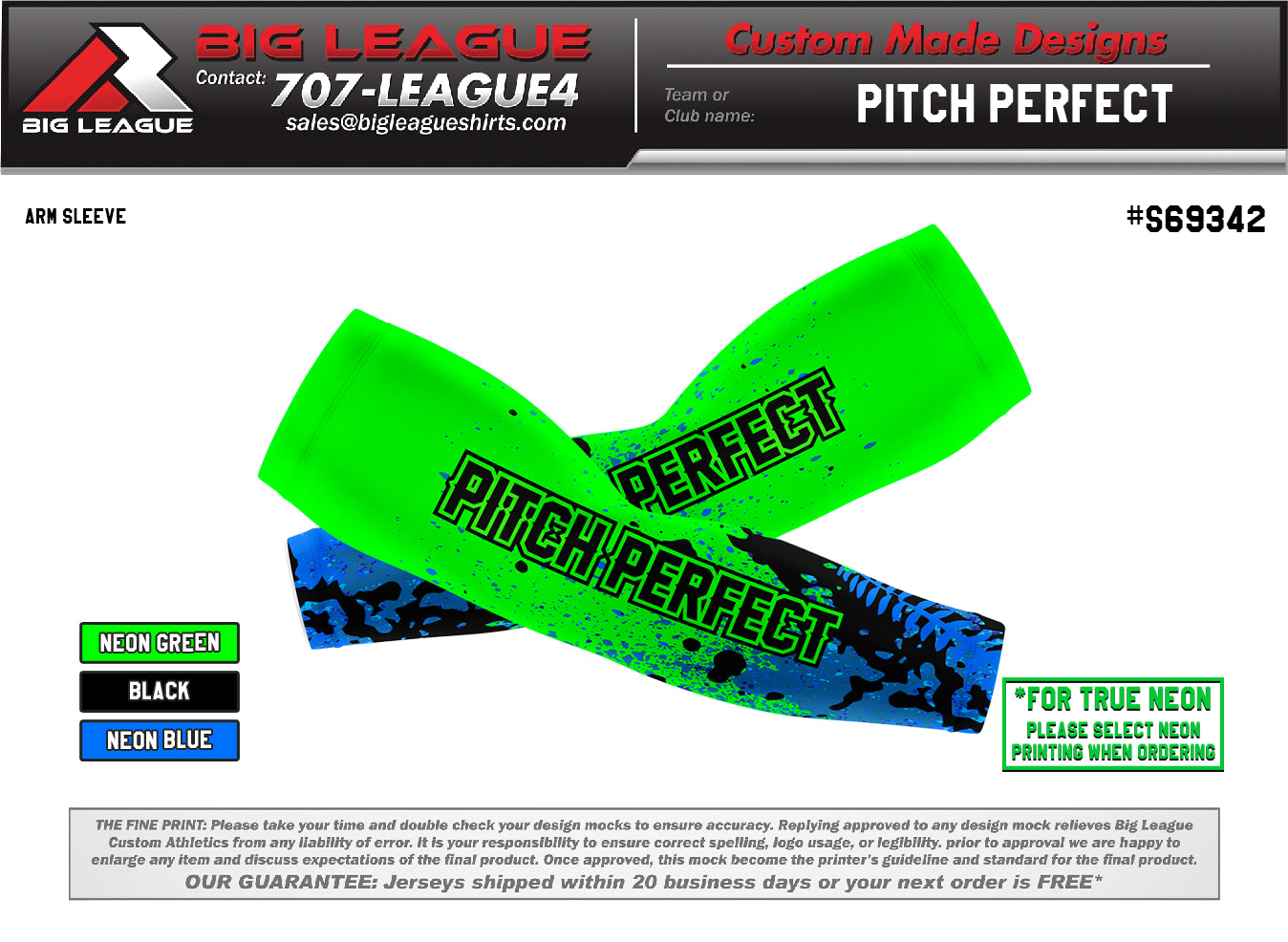 Arm Sleeve / Neon Green - Neon Black