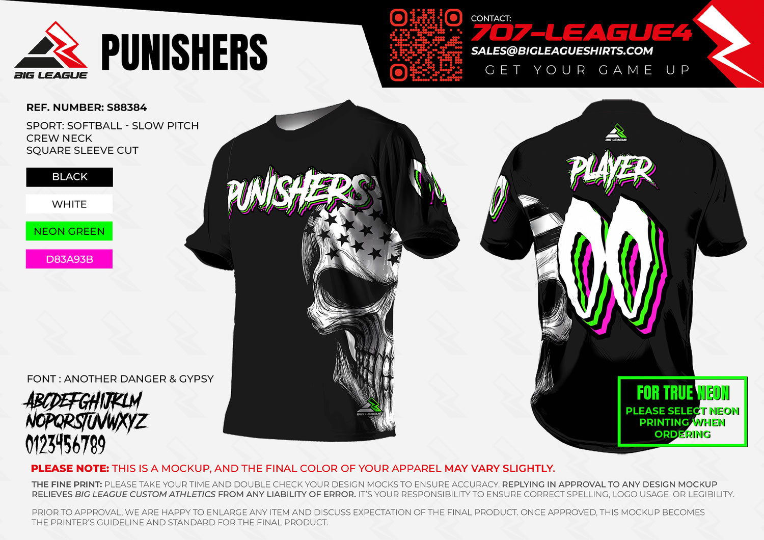 Jersey / Skull - White Text - Shadow Style