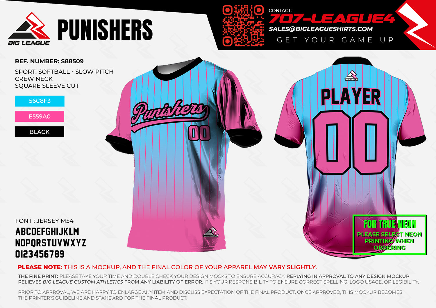 Jersey / Blue - Pink Ombre