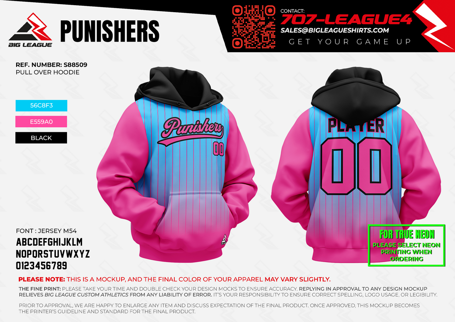 Hoodie / Blue - Pink Ombre