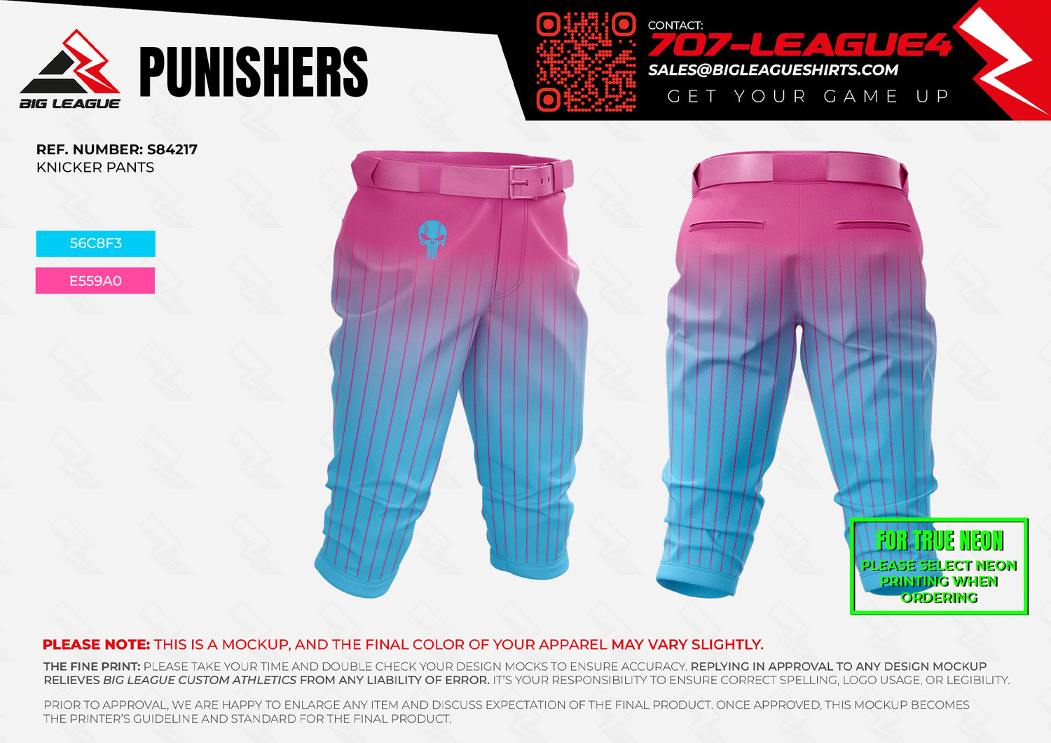 Knicker Pants / Blue - Pink Ombre