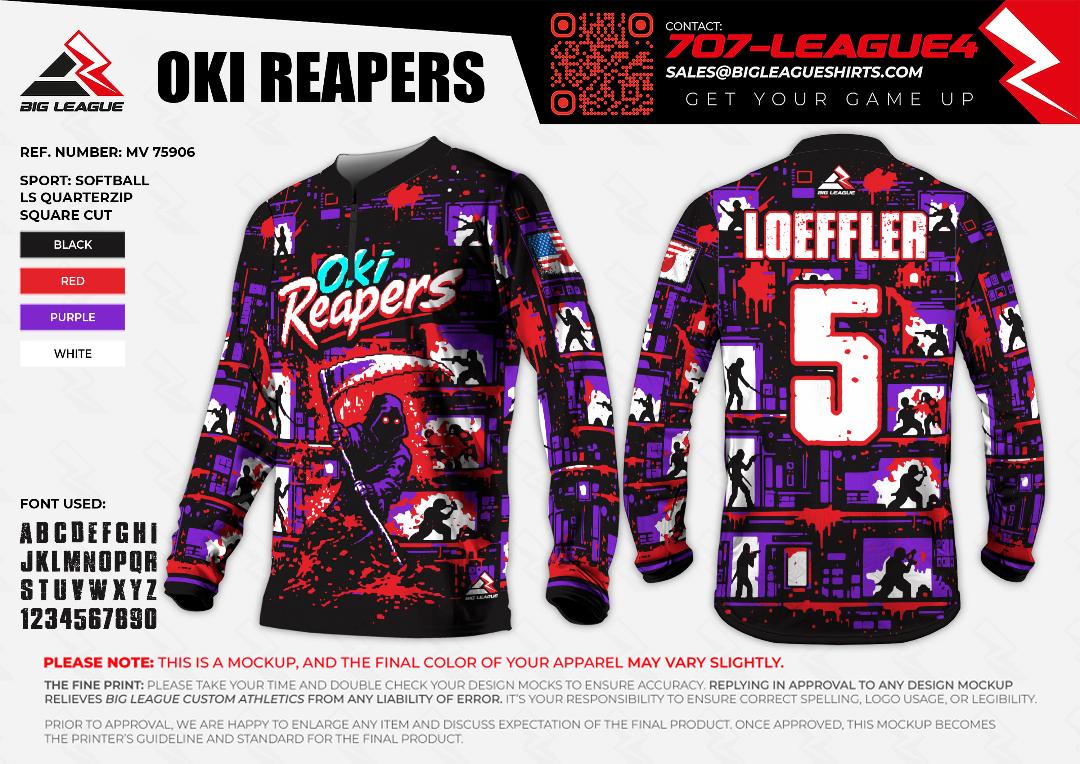 Quarter Zip Long Sleeve / 8Bit
