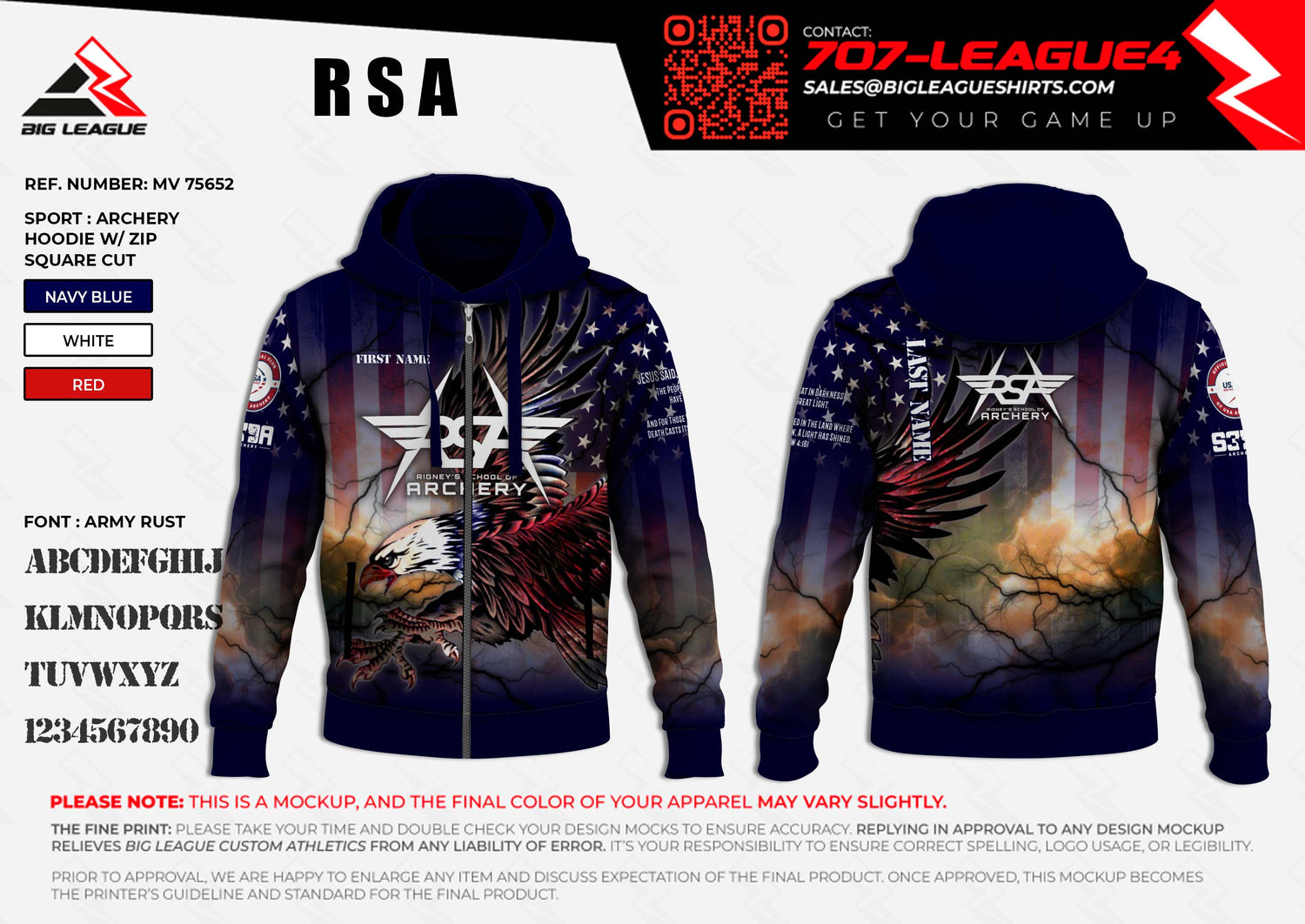 Zip Up Hoodie / Eagle
