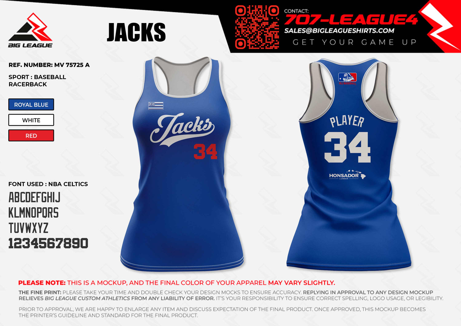 Racerback / Blue