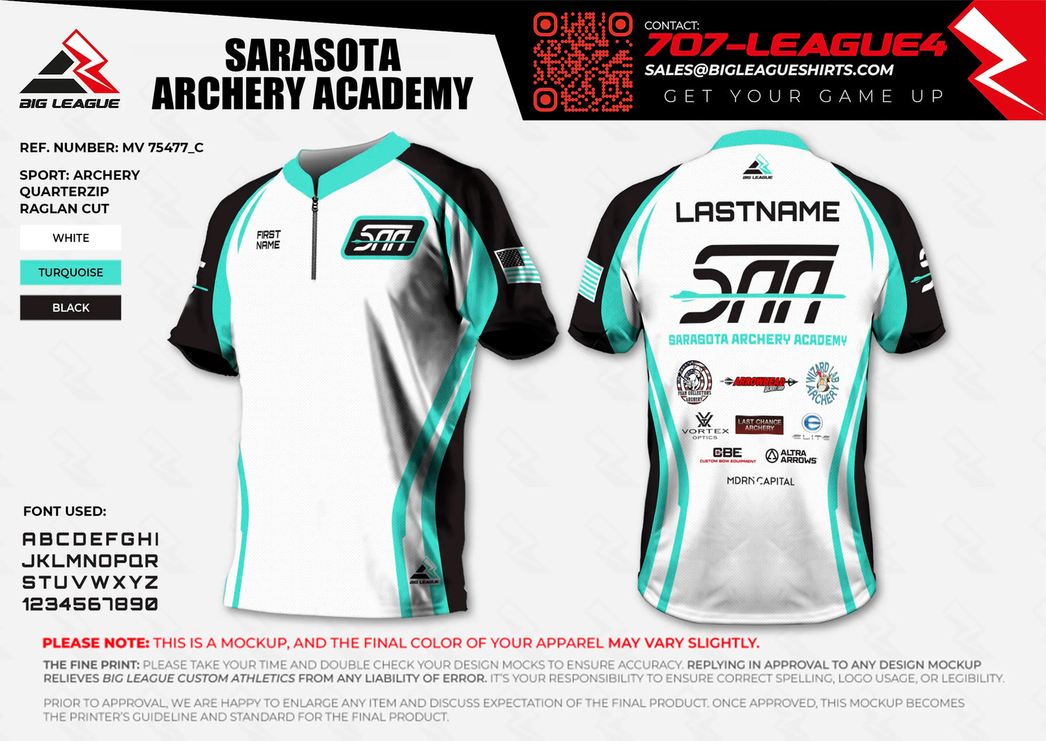 1/4 zip jersey / white-turquoise