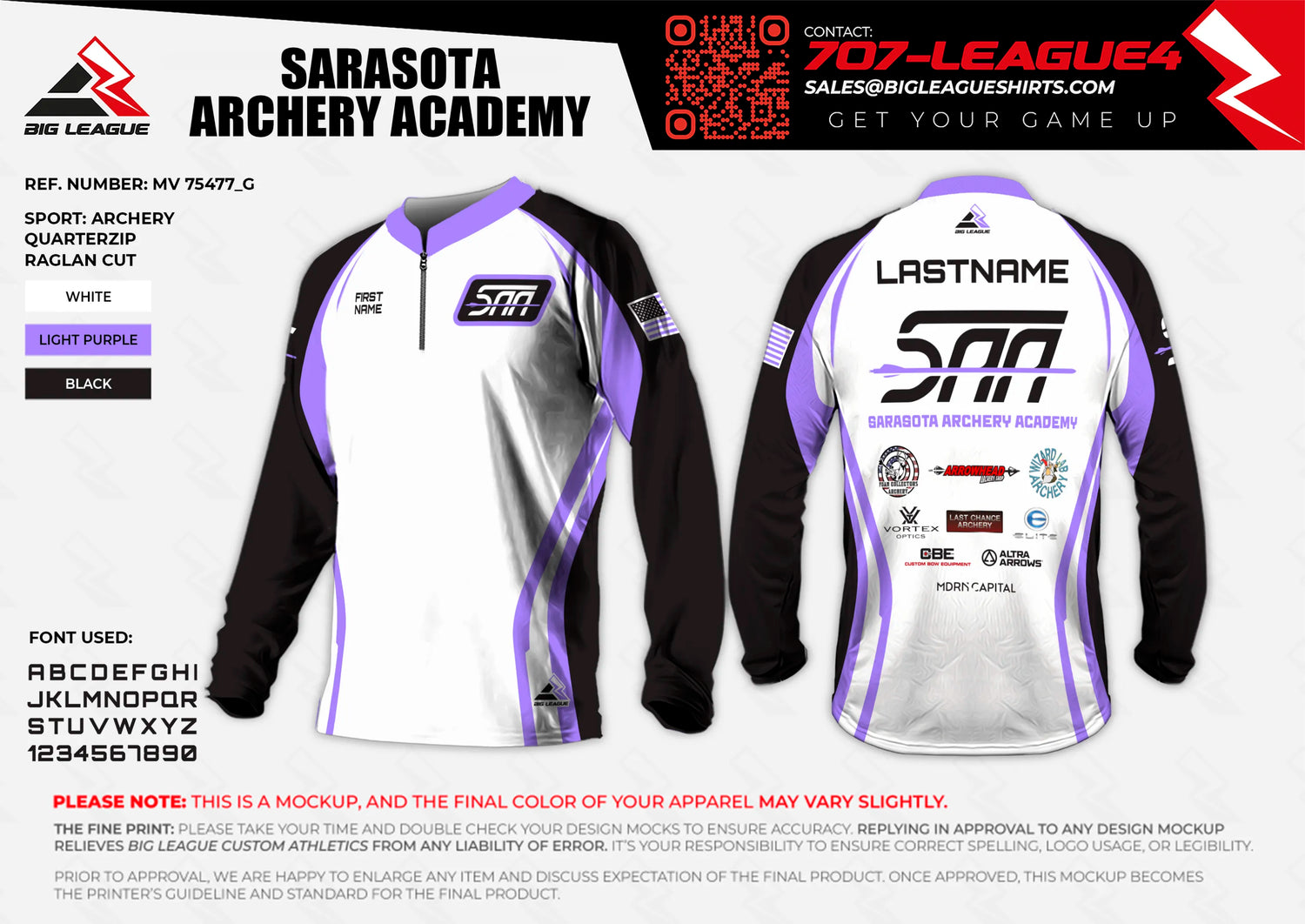 1/4 zip long sleeve jersey / white-purple