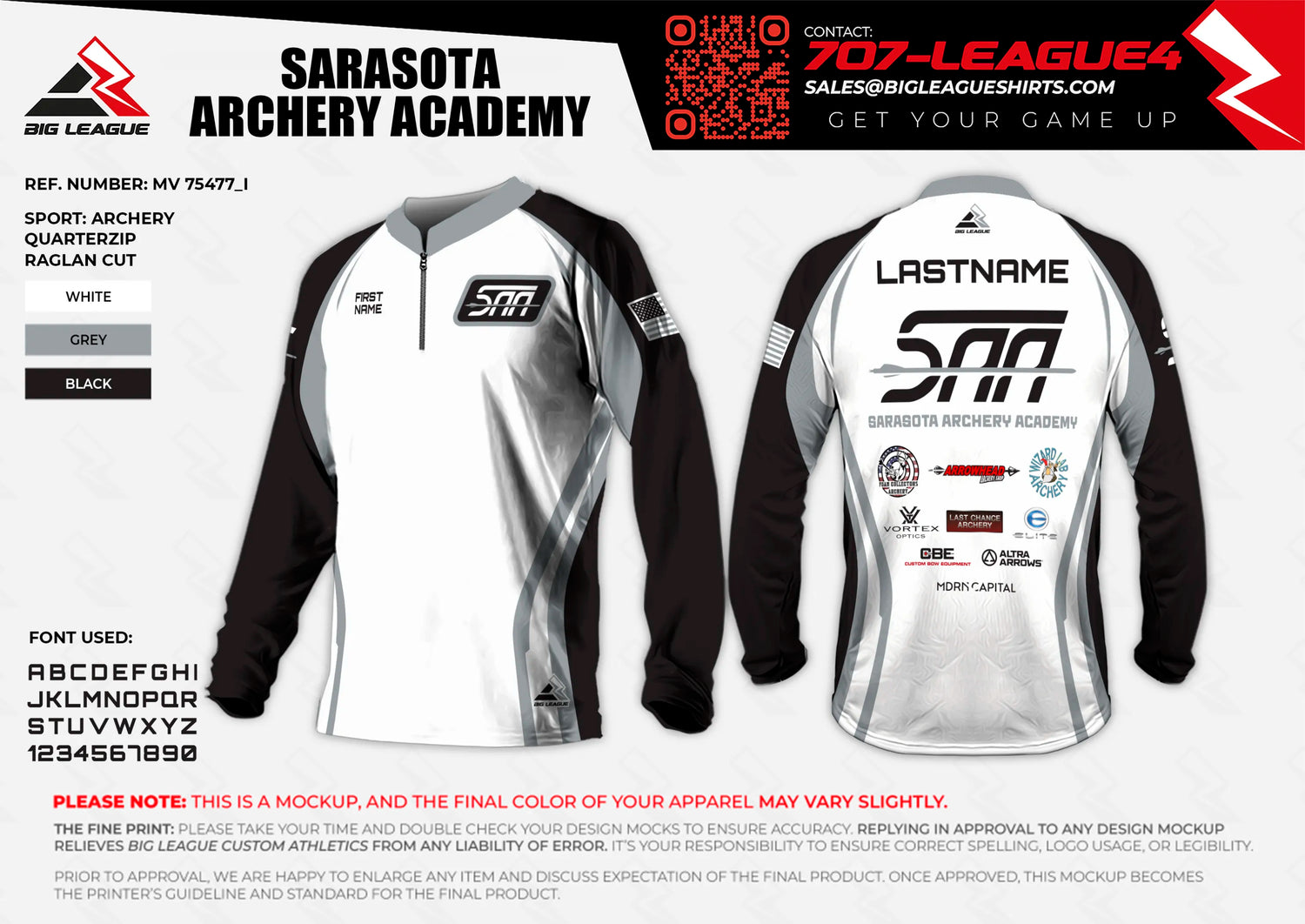 1/4 zip long sleeve jersey / white-black