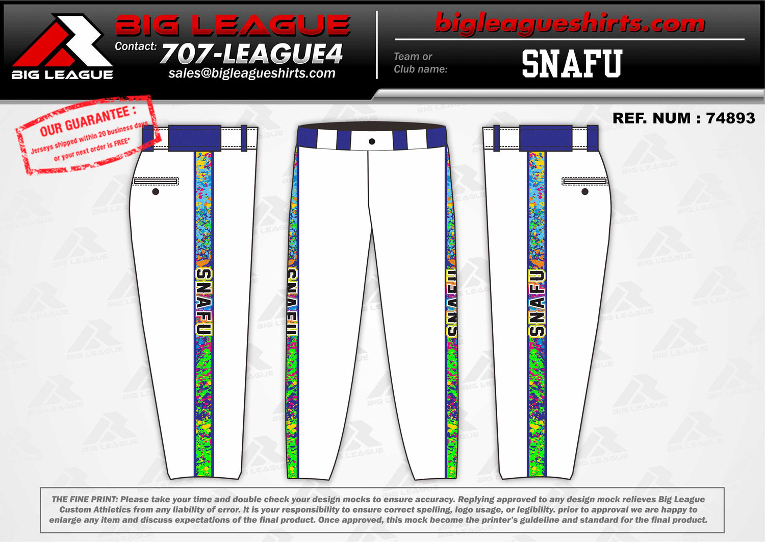 Pants / White Multicolor