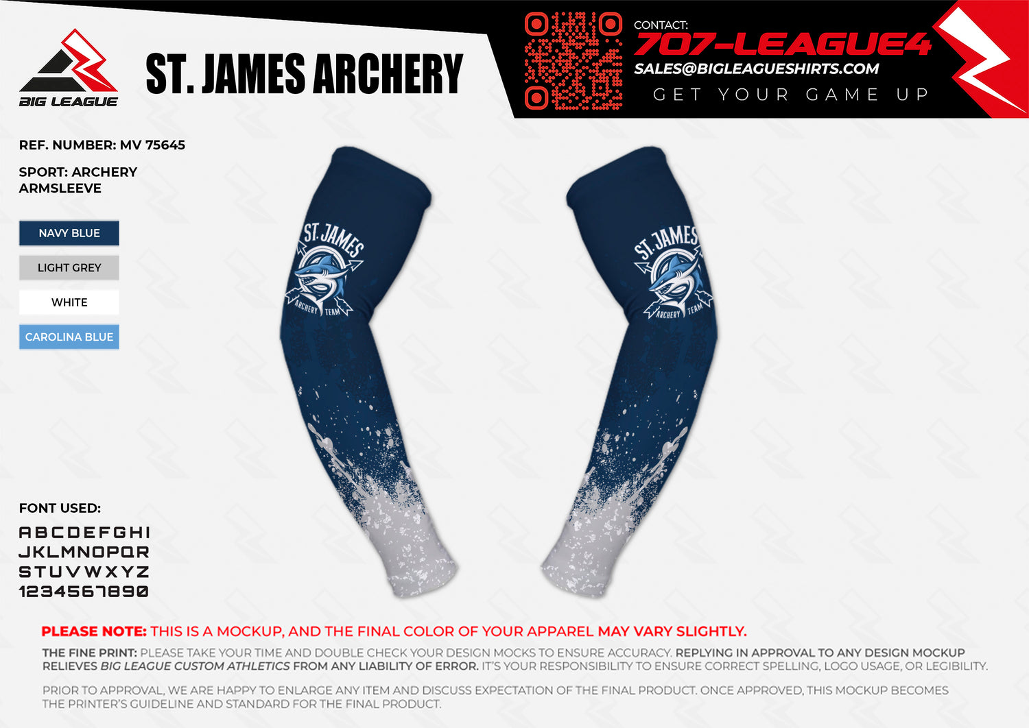 Arm Sleeves / Navy 2026