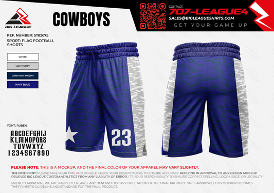 Cowboys Flag Football Team Store