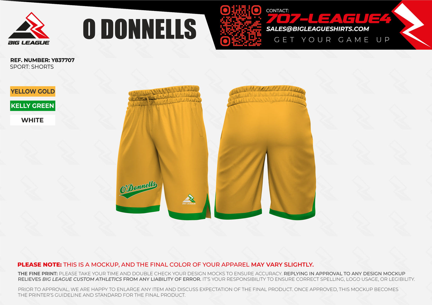 Shorts / Yellow