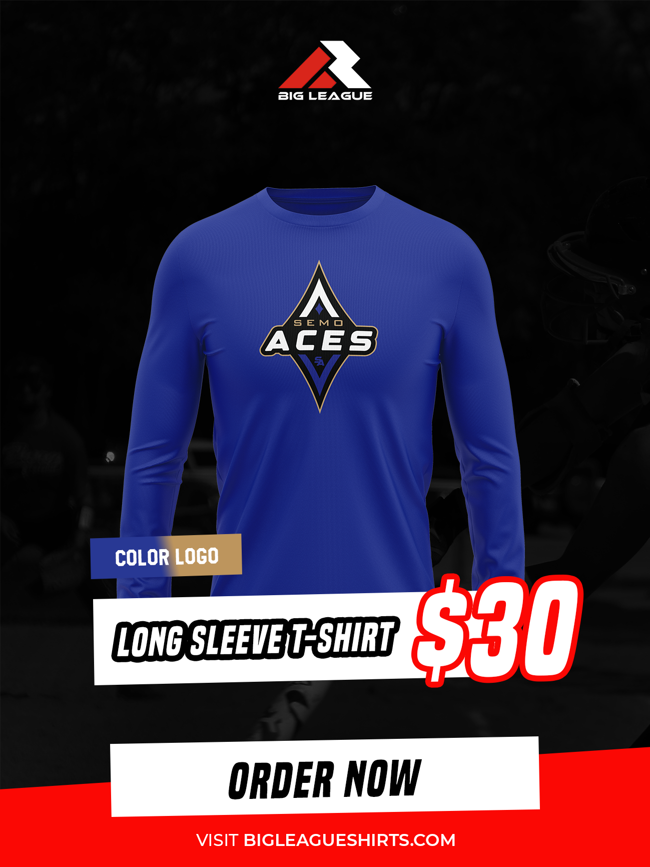 Long Sleeve T-Shirt Semo Aces – Big League Shirts