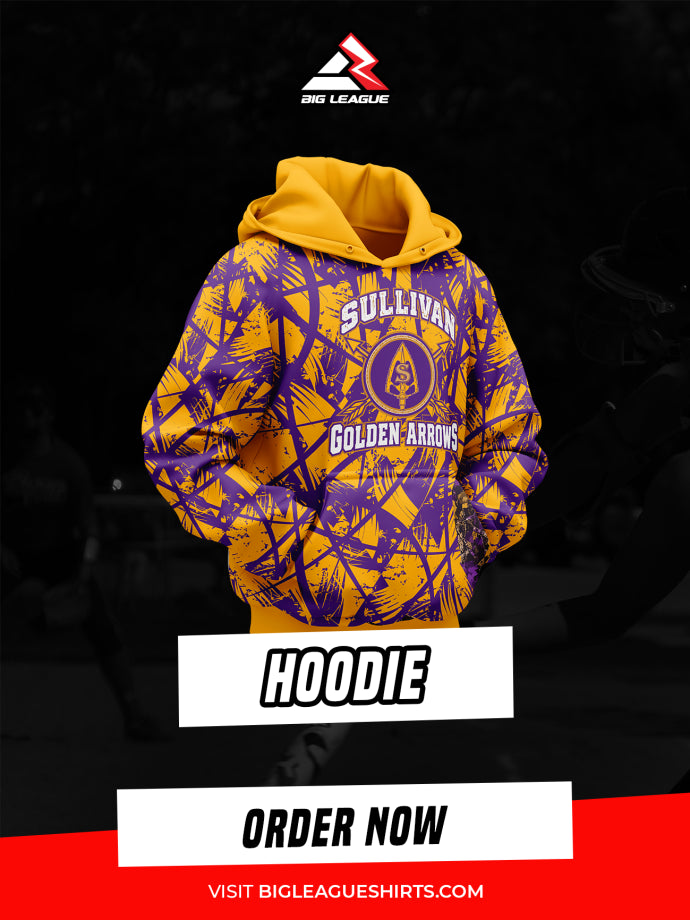 Hoodie / Purple Yellow Grunge