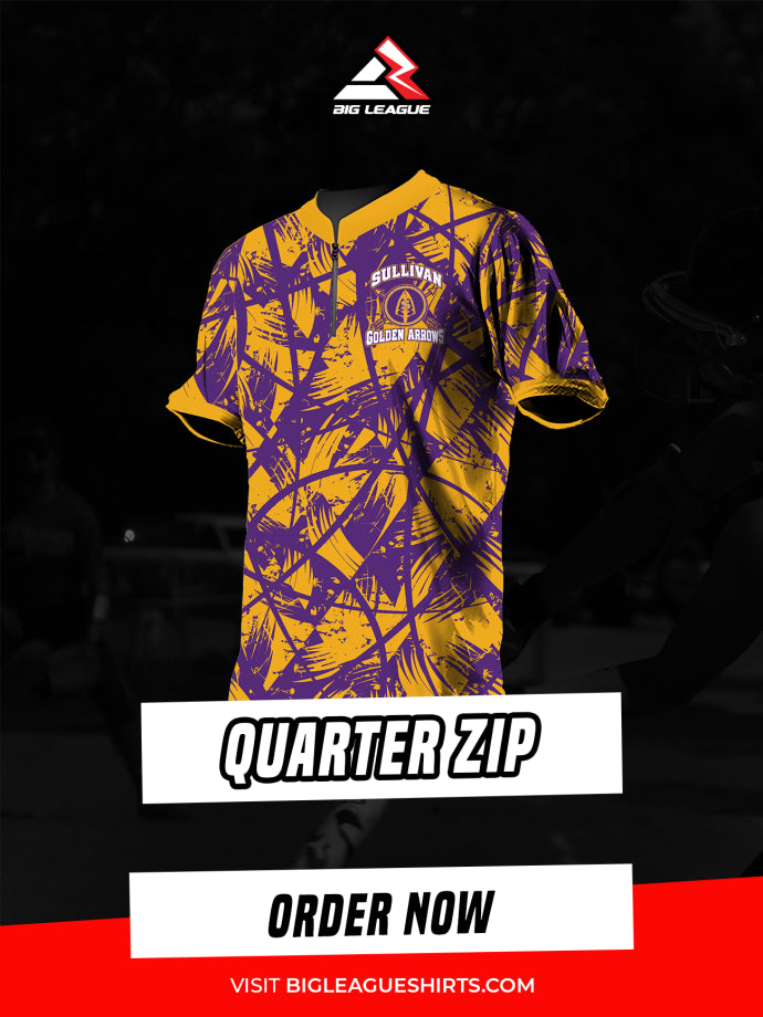 Quarter Zip / Purple Yellow Grunge