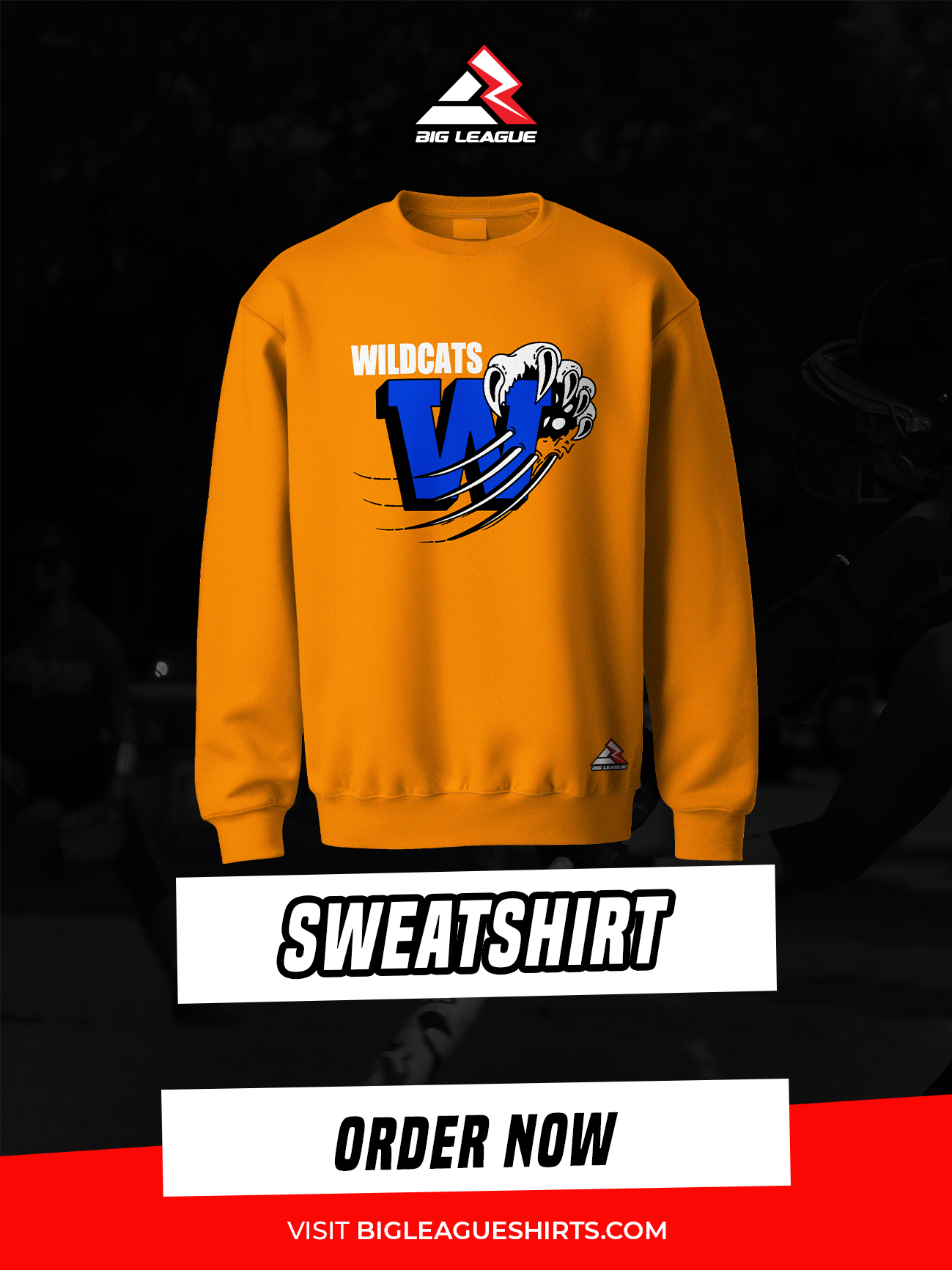 Crew Neck Sweatshirt / Orange