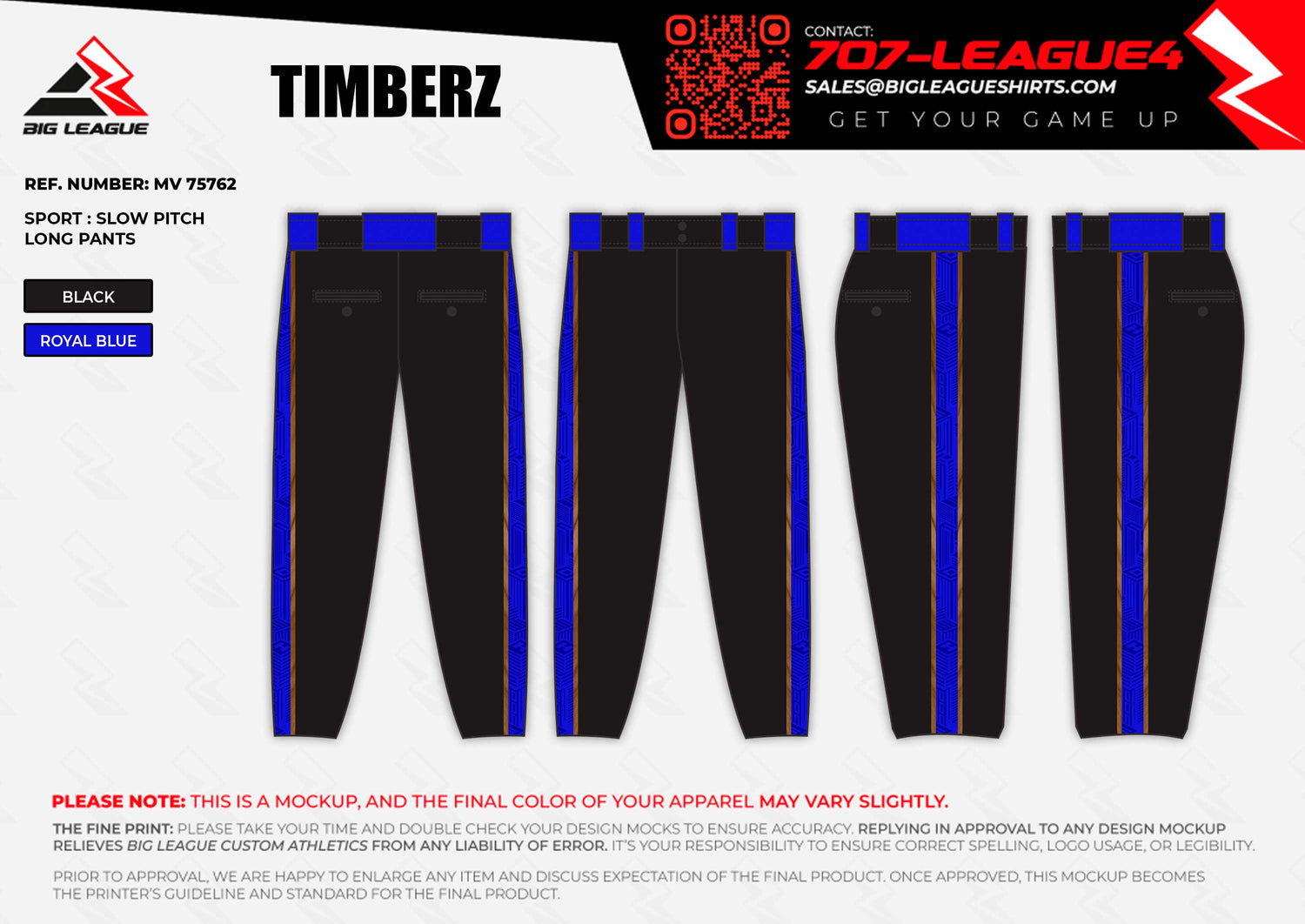 Pant / Black/Blue