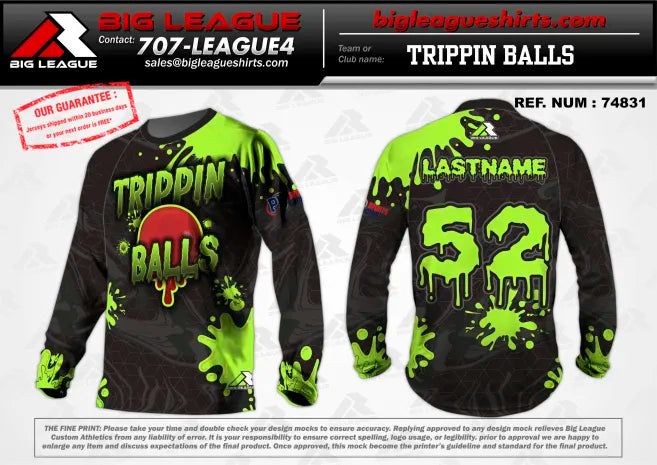 Long Sleeve / Lime Green Black