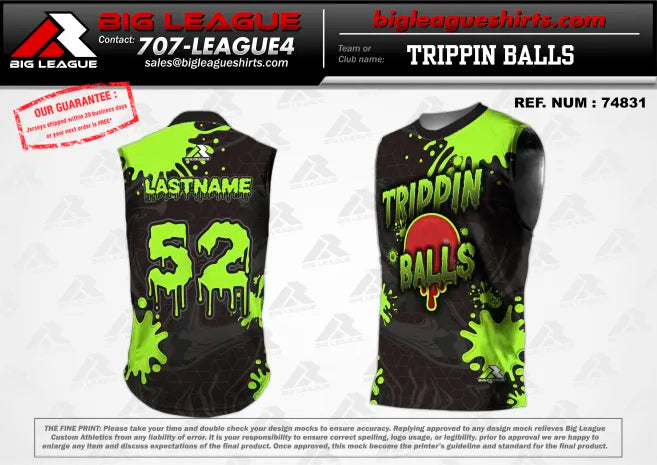 Sleeveless / Lime Green Black