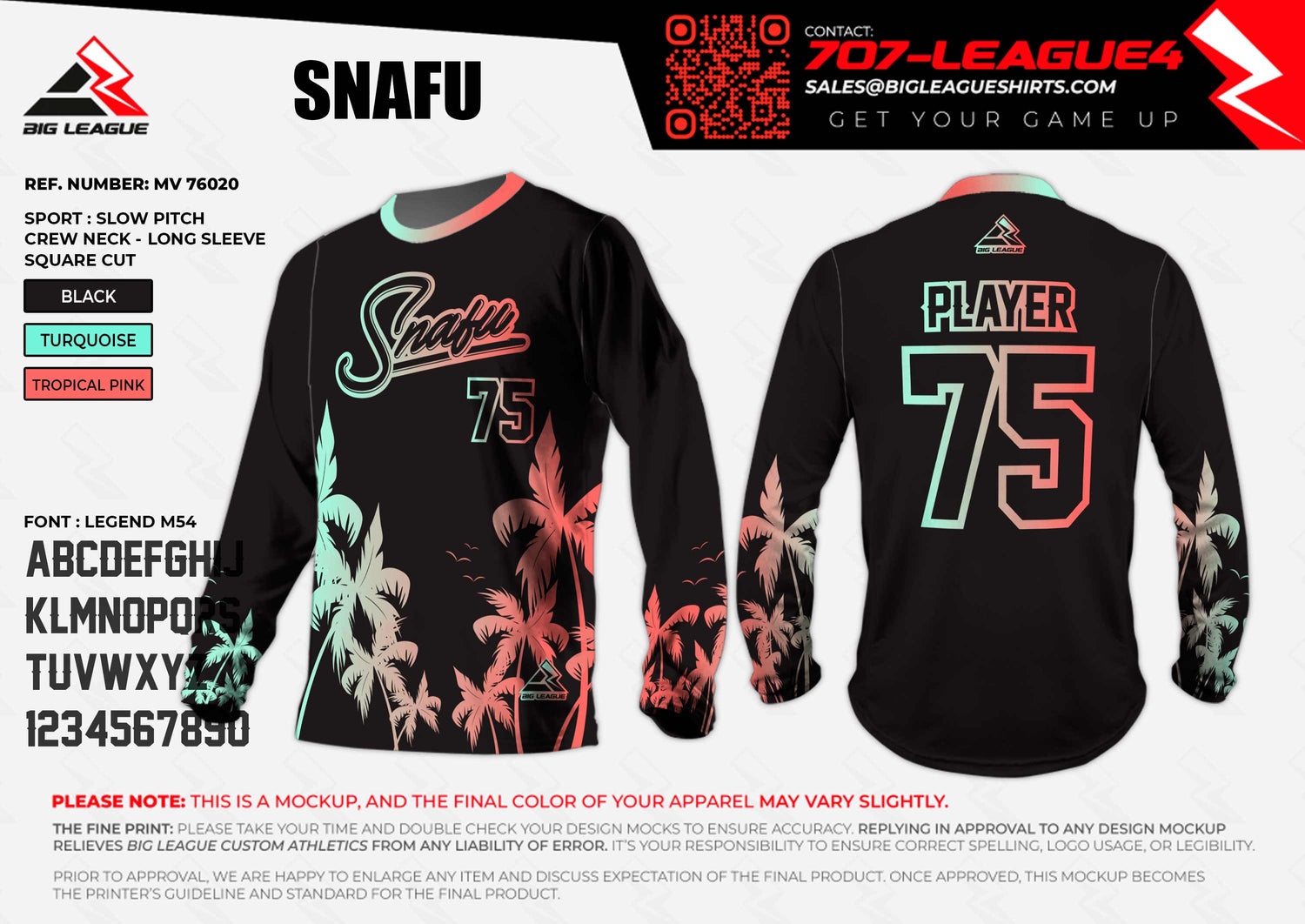 Long Sleeve / Tropics - Black