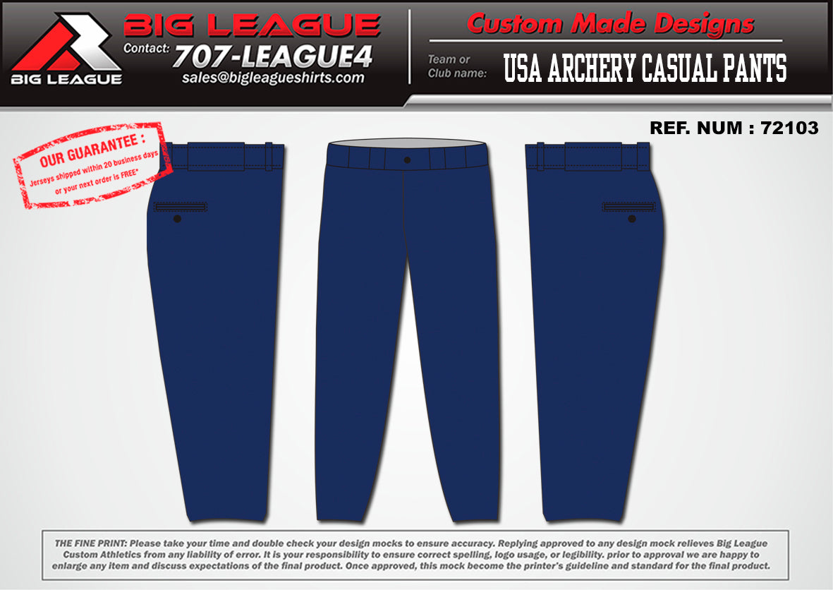 2025 USA Archery - Casual Pants - Paid