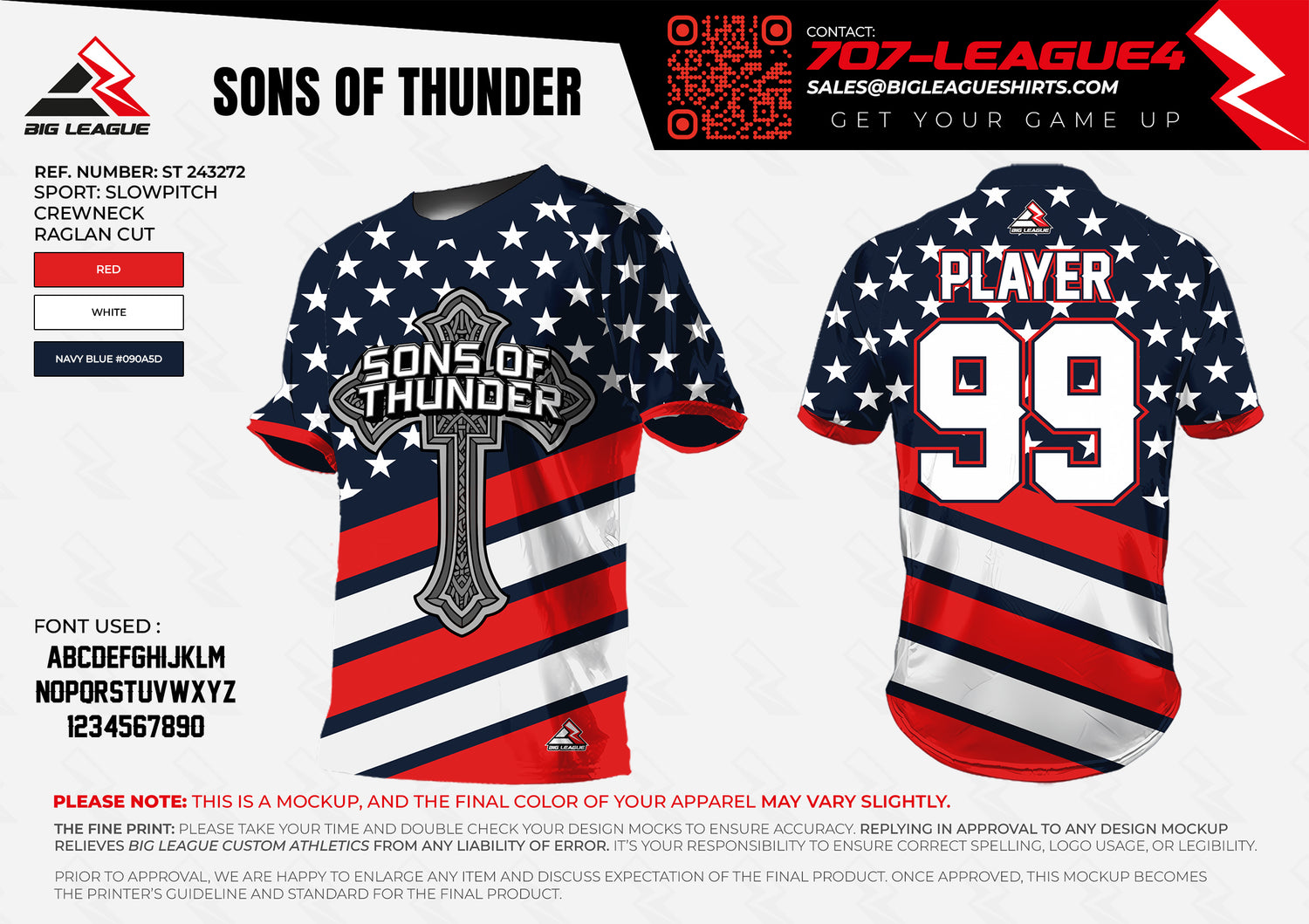 Crew Neck / USA Flag