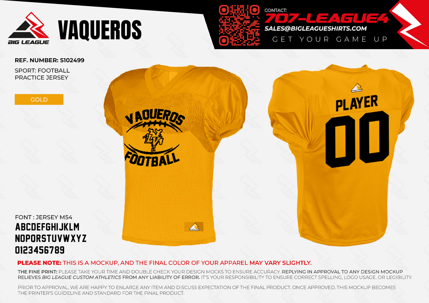 Practice Jersey / Gold