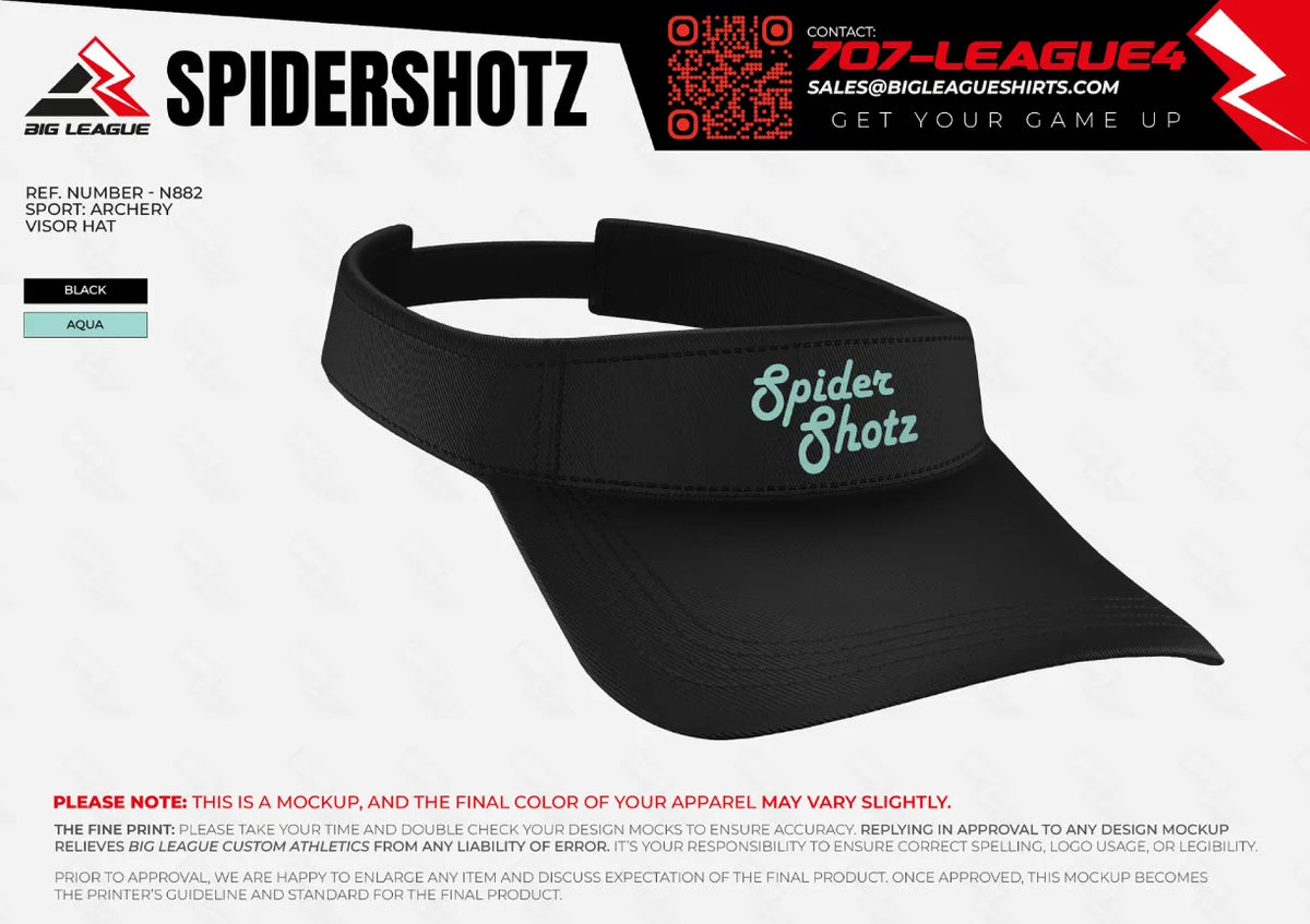 Visor Hats (minimum of 6) / Aqua