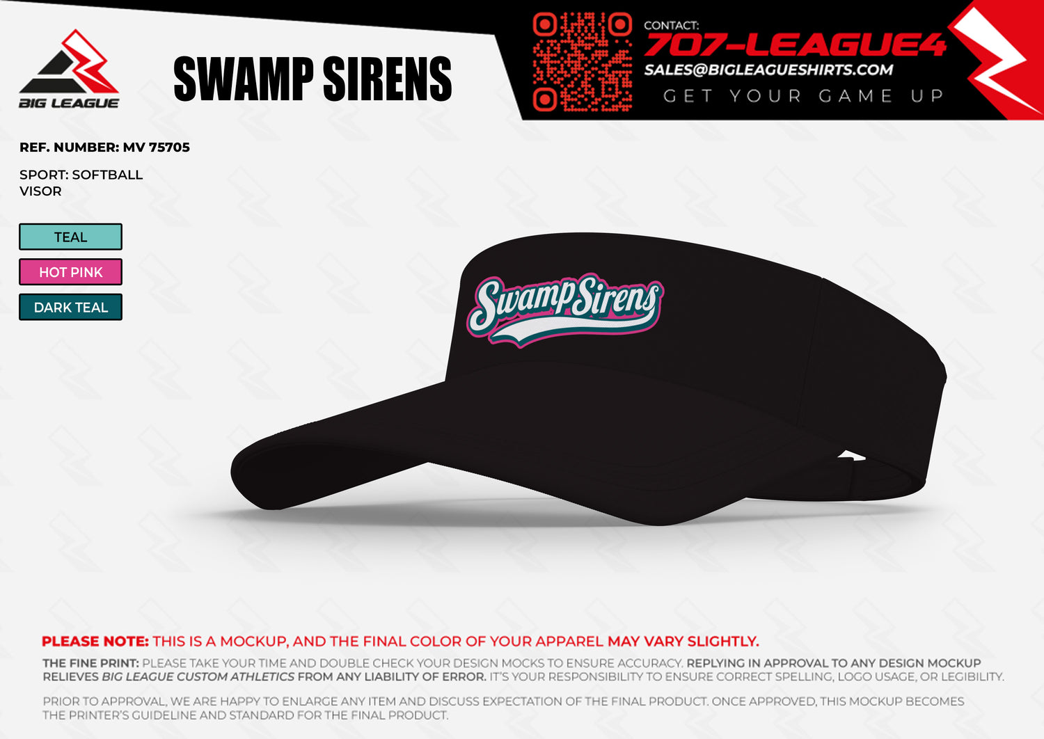 Visor (minimum of 6) / Black