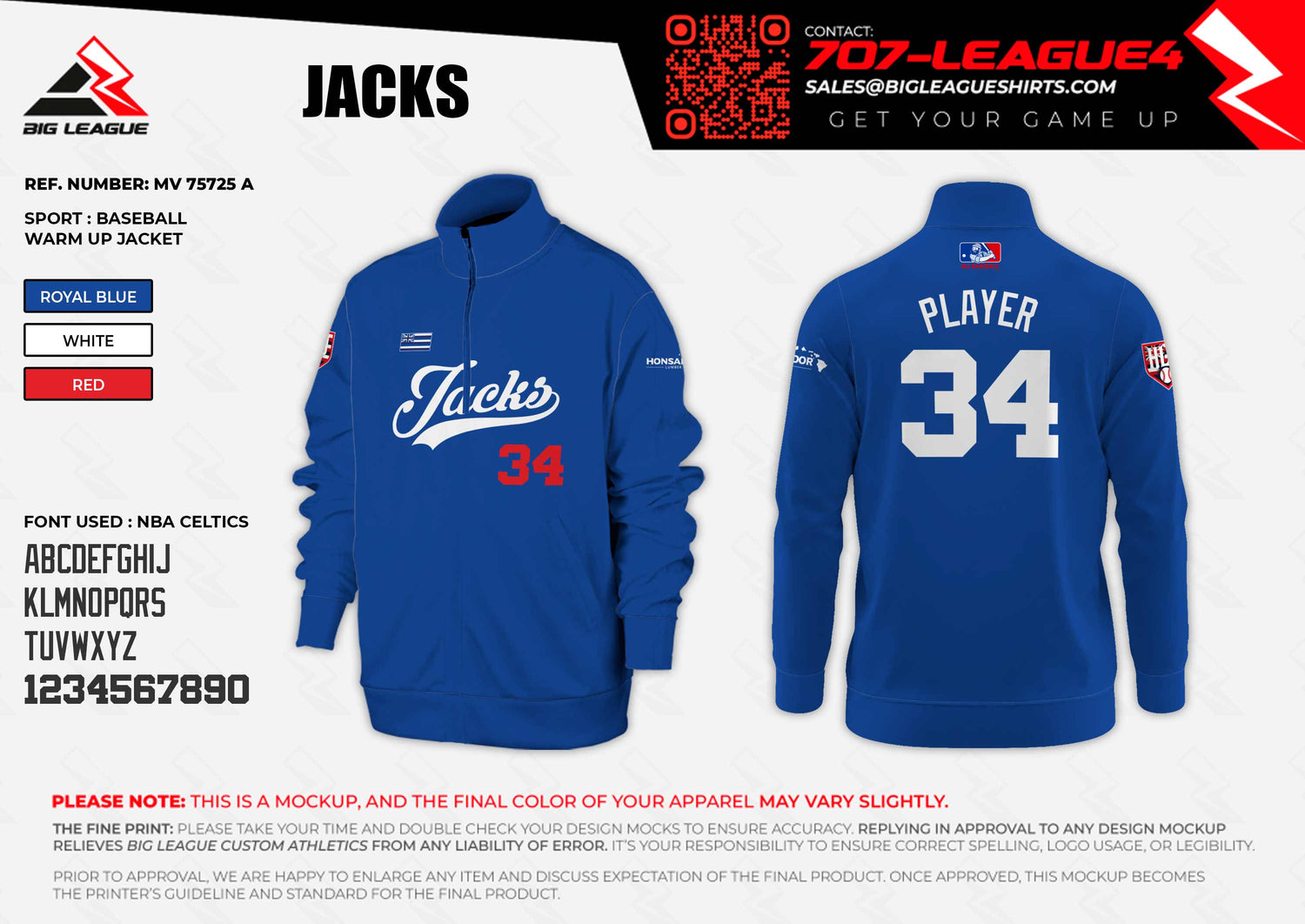 Warm Up Jacket / Blue
