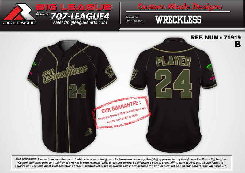 Wreckless Team Store – Big League Shirts