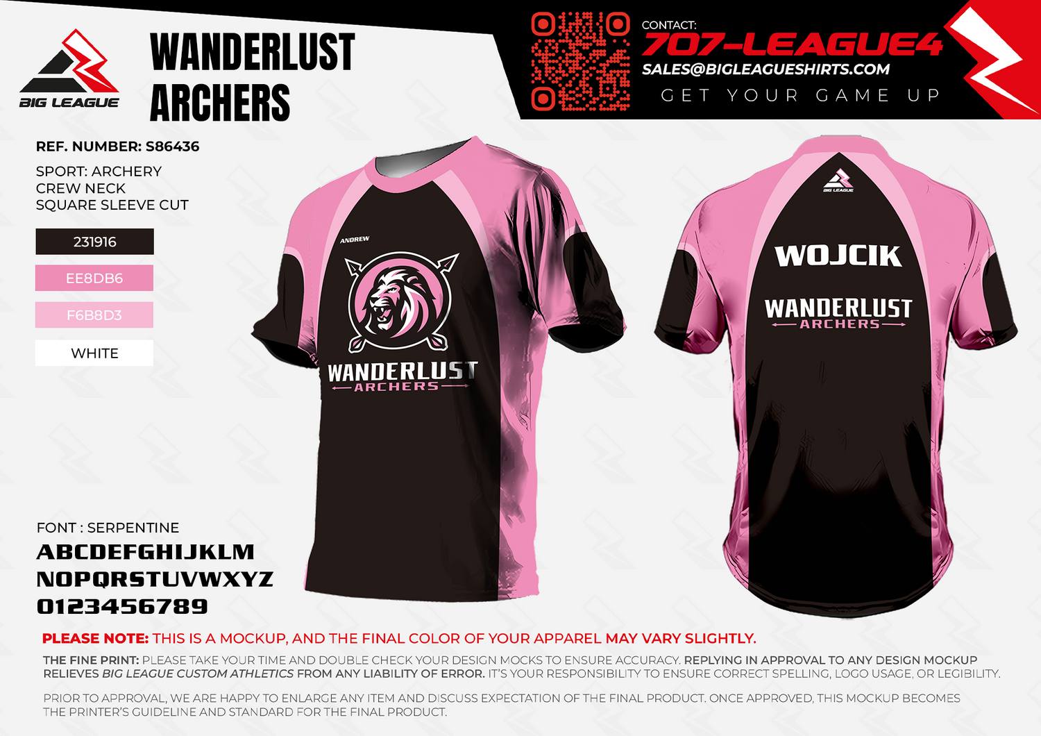 Wanderlust Archery Standard / Crew Neck Jersey