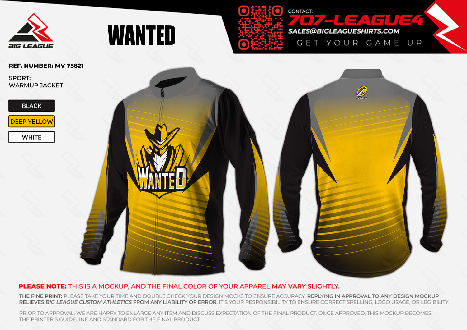 Warm Up Jacket / Yellow