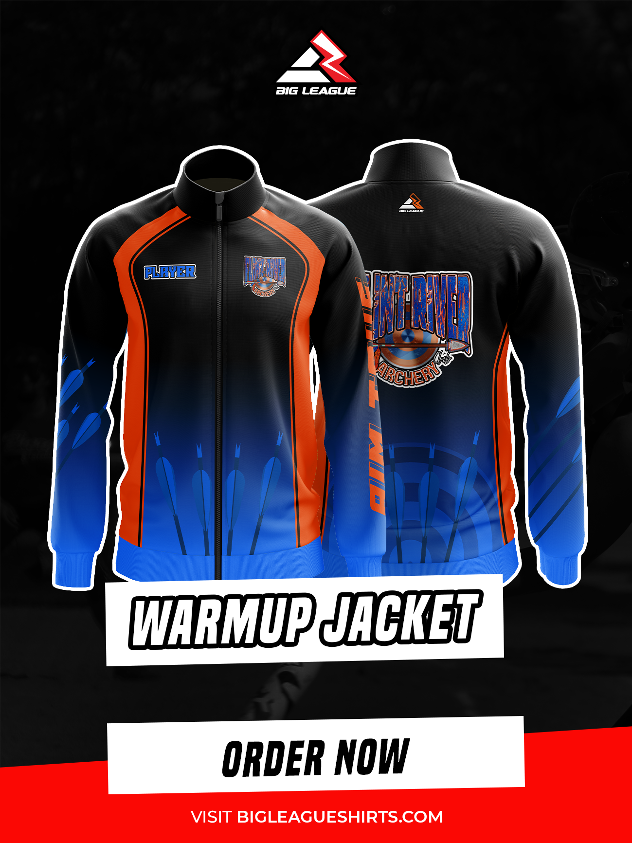 Warmup Full Zip / Orange/Blue Ombre