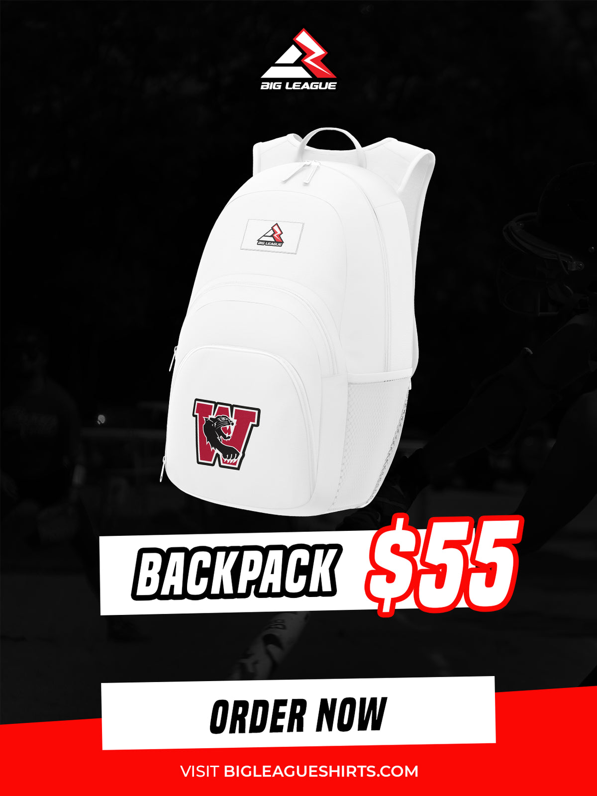 Back Pack (minimum of 7) / White