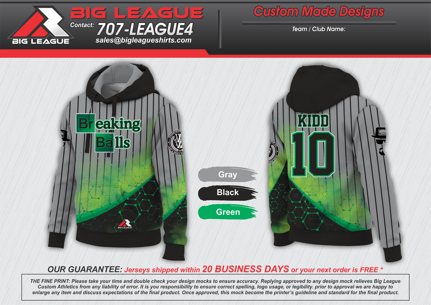 Hoodie-Green Black