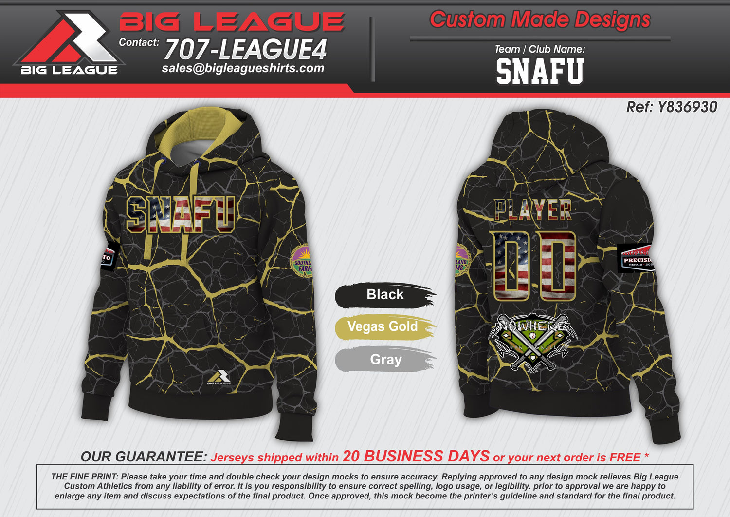 Hoodie / Black & Gold