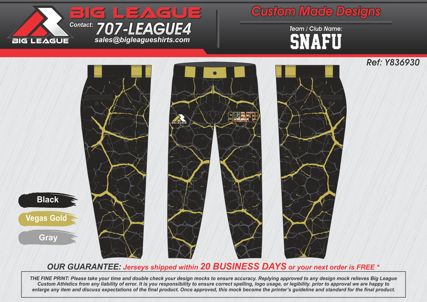 Pants / Black & Gold