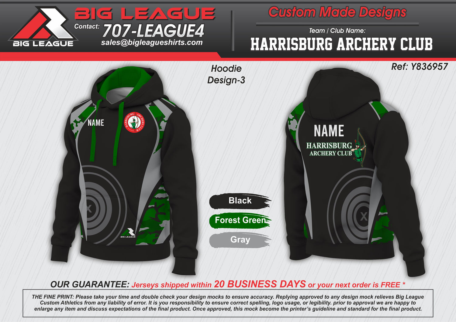 Hoodie / Black w/ Green