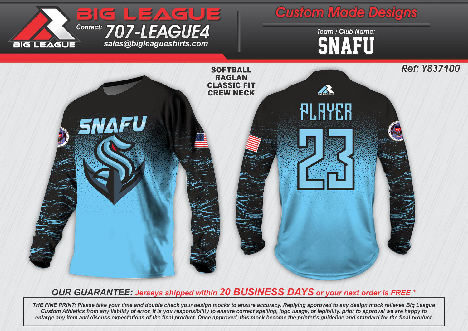 Long Sleeve / Blue Black
